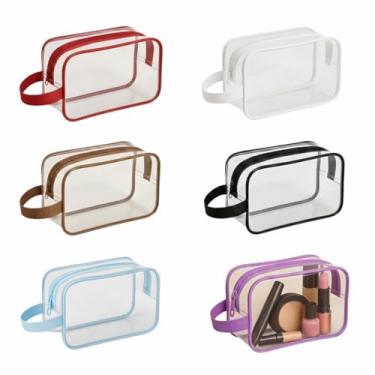 Imagem de Necessaire Transparente Organizador Em Plástico Para Maquiagem (ALEATORIO, 5 UNIDADES)