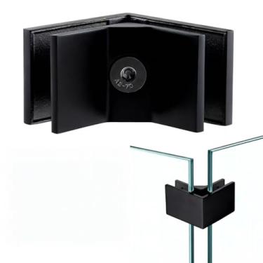 Imagem de SyingHwan Braçadeira de grade de vidro T316, clipe de vidro de aço inoxidável para cerca de piscina, grade de varanda, balaustrada de escada (1, 90 graus)