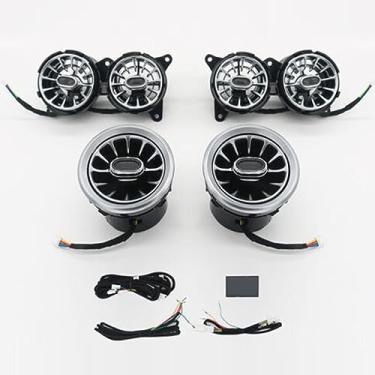 Imagem de INGKAN 1 conjunto de 7 cores de luz ambiente LED para saída de ar frontal serve para Mercedes S W222 2014-2017 peças de reposição