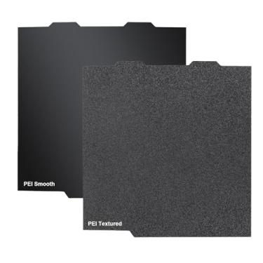 Imagem de Mini placa de construção A1 - folha PEI de aço com mola de 184x184 mm, superfície dupla lisa e texturizada, material H1H PEY PEO PET PEI compatível com impressora Bambulabs A1 Mini 3D(PEI (black))