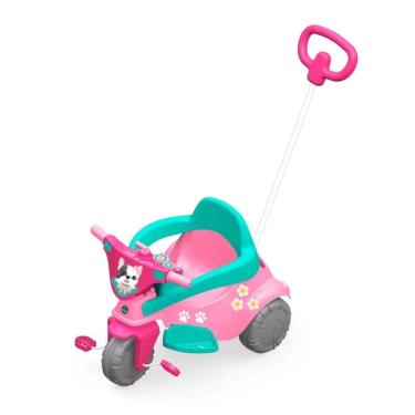 Imagem de Triciclo Infantil XaliIngo 3 Em 1 Pink Com Empurrador E Pedal