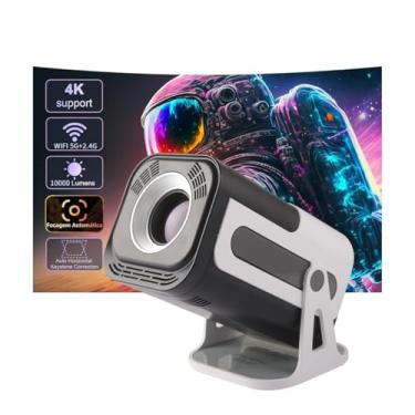 Imagem de Projetor Portátil JY320 Suporta 4K HD 160 ANSI Lumens WiFi 6 Controle Bluetooth 5.1 Android 13 30000h de Vida Útil USB/AV/Audio Ajuste Trapezoidal 36 Idiomas