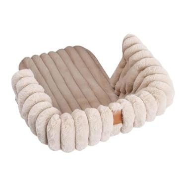 Imagem de KiBcsLic Almofada para Carrinho de Bebê com Proteção para Animais de Estimação, Almofada Confortável para Carrinho de Passeio, Forro de Inverno, Acessórios, Cáqui