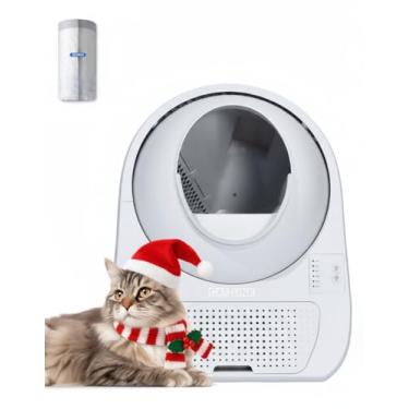 Imagem de CATLINK Caixa de areia autolimpante para vários gatos – grande capacidade, controle de odor duplo, suporta animais de estimação de 1,6 a 10 kg (versão jovem)