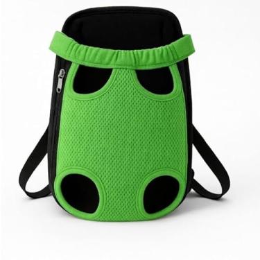 Imagem de Mochila Canguru Pet para Cachorro Pequeno – Transporte Confortável e Seguro com Alças Ajustáveis(VERDE,TAMANHO M)