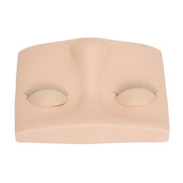 Imagem de Cryfokt Prática Realista de Cabeça de Manequim de Cílios Com 3 Pares de Cílios Removíveis para Treinamento de Maquiagem para Uso Iniciante (#1)