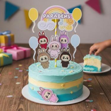 Imagem de Topo De Bolo Topper Labubu Aniversario Infantil Decoração - Shop da Cr