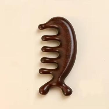 Imagem de Pente massageador multifuncional para couro cabeludo e facial – alça ergonômica, promove a circulação sanguínea, reduz a perda de cabelo, ferramenta de massagem corporal e cuidados com a pele