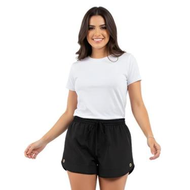Imagem de Short Feminino Tactel Praia Piscina Treino Academia Liso - Organiky Mo