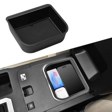 Imagem de HQRNYP Organizador de caixa legal de console central, inserção de caixa de armazenamento de apoio de braço, caixa de armazenamento de refrigerador de console central de plástico, bandeja de