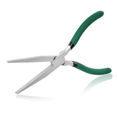 Imagem de Alicate longo e plano de ponta serrilhada alicate de bico de pato extralongo suprimentos de fabricação de joias para fabricação de joias, pesca, embrulho de arame, artesanato, alicate plano para