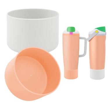 Imagem de BKBY 2 peças de bota de silicone compatível com Owala 850 g e 1,134 g FreeSip Sway garrafas e copos, capa protetora antiderrapante para copo Freesip Sway (Peachy Keen)