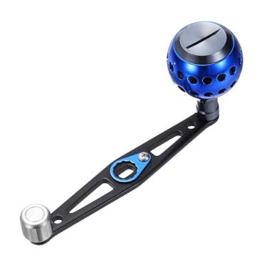 Imagem de YELARXI Puxador elétrico Baitcasting, carretel de pesca redondo de metal, peças de substituição de manípulo basculante - adequado para (acessórios de bricolagem/pesca/balancim), preto/azul