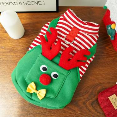Imagem de Roupas de Natal para cães e gatos, fantasia de cachorro, festa, presente de alce, fivela (sem pernas, média)