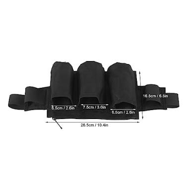 Imagem de Buachois Cinto de ferramentas de jardim, 6 bolsos, 2 alças à prova d'água, tecido Oxford, bolsa ajustável para ferramentas de jardinagem, bolsa de cintura para artesanato, limpeza doméstica (preto)