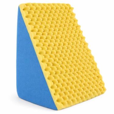 Imagem de Travesseiro Encosto Triangular, PREMIUM, Almofada costas, Suporte Elevado para Pernas, Pós operatorio, Cuidado Lombar, Massageador