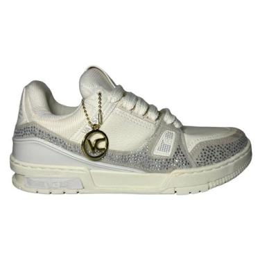 Imagem de Tênis vanscy skate feminino v3845, Off white, 37