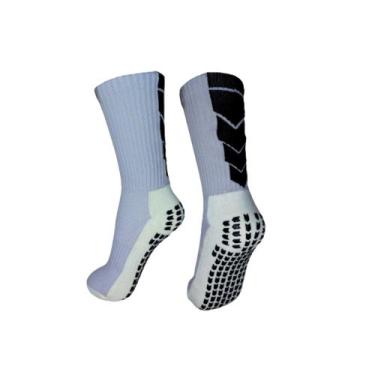 Imagem de Kit 3 Pares Meia Antiderrapante Grossa Resistente Futebol Esportiva Pr