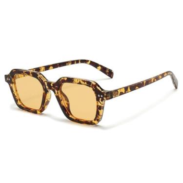 Imagem de Óculos de Sol UV400 - Lentes Degradê com Rebites em Cores Jelly para Homens e Mulheres, Ideais para Esportes ao Ar Livre, Corrida e Ciclismo, Estampa de Leopardo