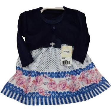 Imagem de Kit Luxo Festa Vestido Bebê Menina + Bolero Plush Ref. 7191 - CHUQUINH