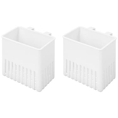 Imagem de KH866 2 peças de suporte de utensílios e escorredor de talheres – organizador compacto de pia de cozinha para garfos, colheres, facas e pauzinhos, cesta de drenagem armazenamento de talheres (branco)