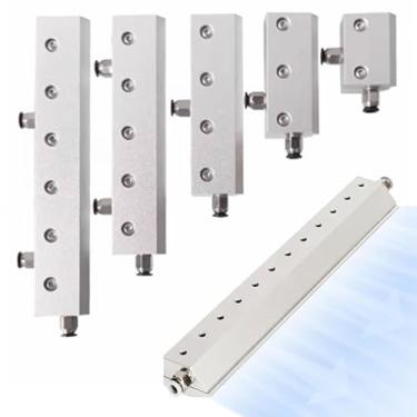 Imagem de Soprador de faca de ar industrial, liga de alumínio de rosca interna de 1/10.2 cm, máquina de cortina de ar pneumática com bocal de gás, espaço de saída de 0,05 mm para produção industrial eficiente