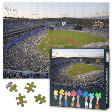 Imagem de Quebra-cabeças para adultos 1000 peças, Los Angeles, California Dodger Stadium, quebra-cabeça adulto para adultos, jogos divertidos educativos ou brinquedos para amigos mais velhos, 50 x 68 cm