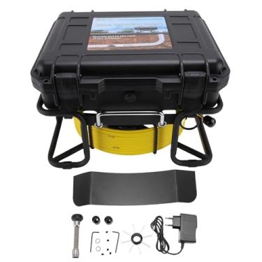 Imagem de Marhynchus Câmera de Esgoto 30M, Tela IPS de 9 Polegadas Boroscópio de Inspeção 1080P Com 6 Luzes LED Cartão de Armazenamento de 32 GB IP68 à Prova de água, para Tubo de Drenagem Fio de (plugue da ue)