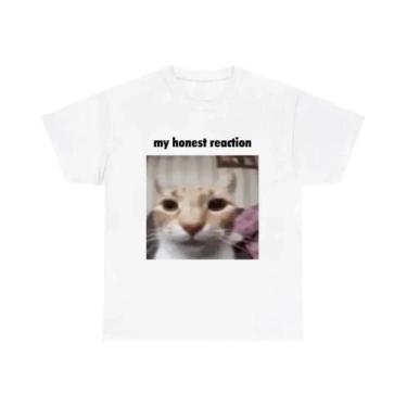 Imagem de Camisetas Femininas Engraçadas Com Estampa De Gato, Camiseta Casual De
