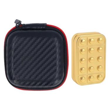 Imagem de CUOFYUNL Metal Haptic Push Slider Aumenta a atenção Texturizado Padrão Portátil Deslizante de ponta do dedo para mãos ocupadas (Ouro)