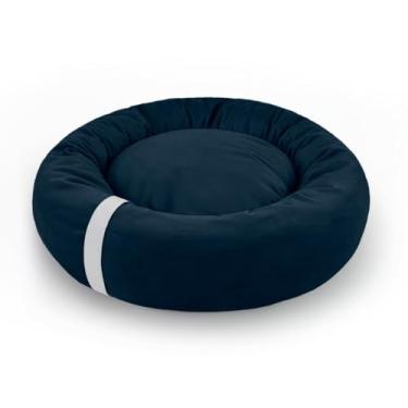 Imagem de Cama Pet Ninho Redonda Para Gato e Cachorro Ultra Macia Lavável Impermeável Luxo Donut(Marinho Touch)