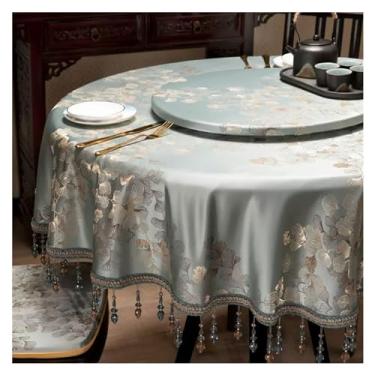 Imagem de Toalha de mesa redonda toalha de mesa redonda grande toalha de mesa de jantar sala de estar toalha de mesa de café tapete de mesa (A,220 cm)