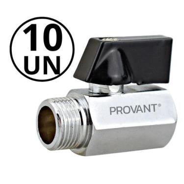 Imagem de Kit 10 Registros Válvula Esfera Macho X Fêmea 1/2 Passagem Plena - NoB