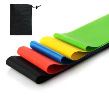 Imagem de Kit 5 Mini Bands Elásticas de Resistência 5-40LB – Academia, Pilates e Treino Funcional em Casa