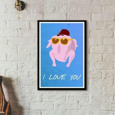 Imagem de Quadro Decorativo Friends I Love You 45X34Cm Moldura Preta