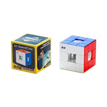 Imagem de Cubo Mágico Magnético Oco 3x3 QiYi Speed Void UV Quebra-Cabeça Antiest