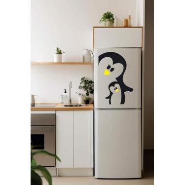 Imagem de Adesivo Para Geladeira Pinguim Mod06 - Lojinha Da Luc Adesivos