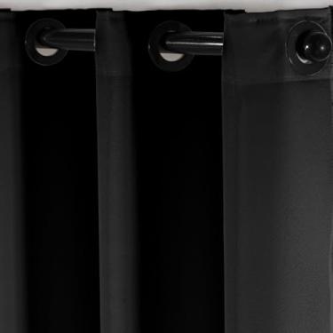 Imagem de Cortina De Pia Para Cozinha Em Oxford para Proteção Contra Splashes, Complementa Decoração Clássica e Moderna, Facilita Limpeza do Ambiente(Preto,2,80x0,90)