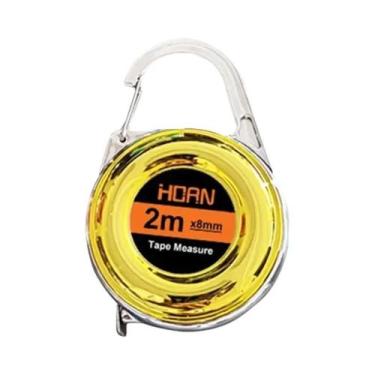 Imagem de Mini Fita Métrica De Chaveiro 2m, Régua De Aço Multifuncional, Pequena