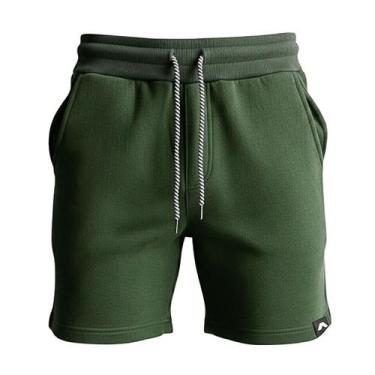 Imagem de Bermuda Masculina Moletinho Short Moletom Dagg Algodão Lisa Com Bolsos