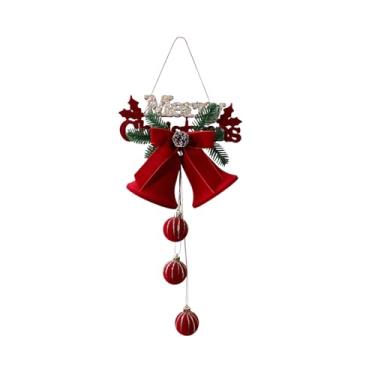 Imagem de Enfeites de sino para árvore de Natal, decoração sazonal flocagem - decoração de casa, ornamentos festivos, para porta da frente, escritório, guirlanda, , peitoril da janela, cornija, parede
