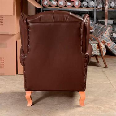 Imagem de Poltrona Imperador Chesterfield Capitonê Couro Marrom