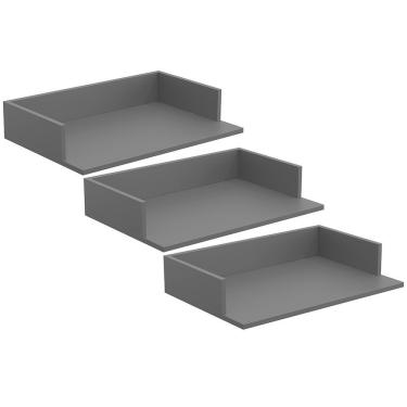 Imagem de Kit 03 Suportes Suspensos Para Micro-ondas Forno 60x40 Cm Class L03 Cinza - Lyam