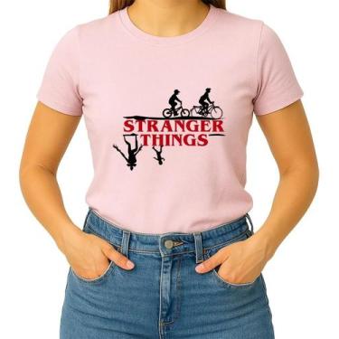 Imagem de Camiseta Camisa Adulto Feminina Masculina Algodão Série Stranger Thing