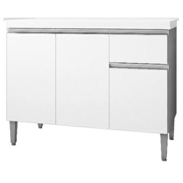 Imagem de Balcao Com Tampo 100 cm Tatiane REAJL Moveis, Branco