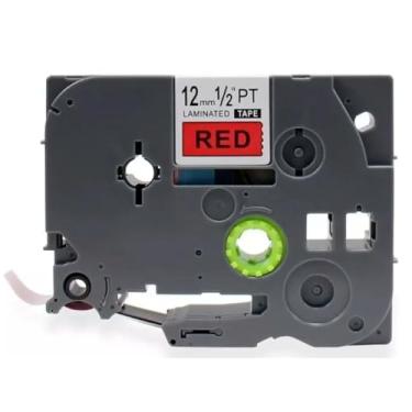 Imagem de Fita Compatível TZe-431 TZ431 12mm Vermelha com Letras Pretas para Rotulador Brother PT-H110 PT-H105