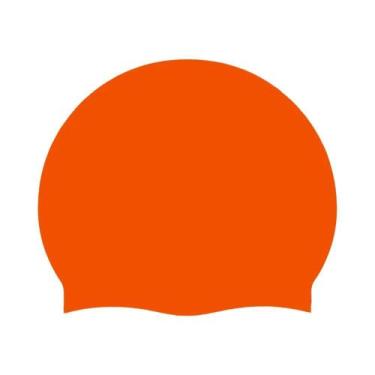 Imagem de Touca De Natação Unissex Em Silicone Impermeável Para Cabelos Longos, 