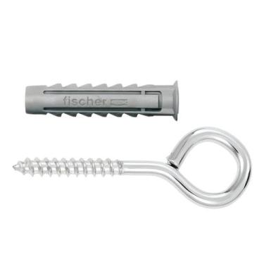 Imagem de Kit 25 Pitão 4,8x67 Zincado e Bucha Fischer SX10 Para Parede - FERRARI