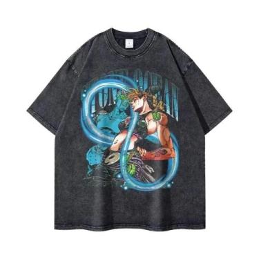 Imagem de Camiseta Gráfica Masculina Anime JoJo's Bizarre Adventure DIO, Camiset