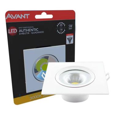 Imagem de 5 Und. Spot De Led Avant Quadrado Embutir 5w Amarelo 3000k E
